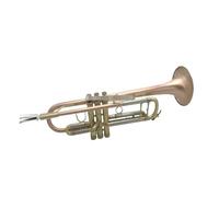 Trompeta De Cobre Fósforo Bb B Instrumento Musical Duradero Pintado En Oro Y Latón Plano Con Boquilla Guantes Funda Con Correa