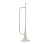 Trompeta De Corneta Plana Bb Retro Con Boquilla, Instrumento Musical De Latón, Bocina Para Banda Escolar, Caballería Militar (Color : Silver)