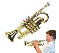 Trompeta de cuerno de trompeta para niños instrumento musical de viento herramienta de enseñanza, instrumentos musicales para padres e hijos, niñas pequeños | Multiuso al aire libre para interiores