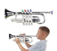 Trompeta de juguete - ABS 17 x 8 x 35 cm | Instrumentos de juguete para niños trompeta cuerno musical | Herramienta de enseñanza para padres e hijos para instrumentos musicales para niñas, niños