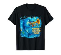 Trompeta Delfín Océano Música Columpio Camiseta