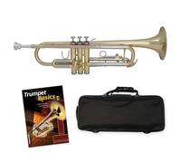 Trompeta en Sib Tuyama TTR-171 de latón - completa con boquilla, estuche, accesorios + método de trompeta “Trumpet Basics”