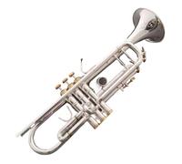 trompeta estándar Instrumento de trompeta chapado en oro cobre si bemol tres notas examen de grado principiante rendimiento profesional(Color:3/4)