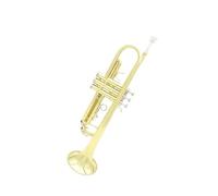 trompeta estándar Trompeta Bb conjunto de trompeta de cuerpo de latón instrumento de latón profesional trompeta plana de oro y plata(Color:Yellow)