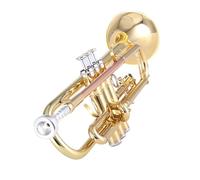 trompeta estándar Trompeta de latón con fósforo dorado lacado instrumento B plano de latón lacado en oro actuación especial para principiantes