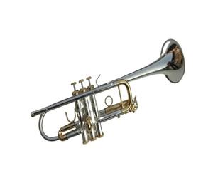 trompeta estándar Trompeta de latón estilo occidental Bach tipo C trompeta dorada curvada instrumento de trompeta fuerte dorado