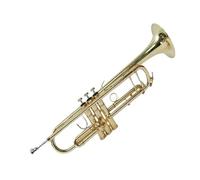 Trompeta Instrumento de trompeta en Si bemol con boca de campana reforzada de doble pilar para principiantes para tocar instrumentos de viento profesionales