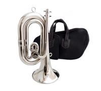 Trompeta Instrumento Musical Latón Con Bolsa Lacada Plata Niquelada Instrumentos Musicales Profesionales Bb Trompeta(Nickel)