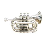 Trompeta Instrumento Musical Mini Trompeta Portátil En Si Bemol(Nickel Silver)
