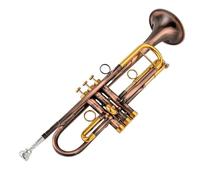 trompeta instrumento musical profesional Trompeta Pequeña Bb Instrumentos Musicales Profesionales Con Llave Dorada Con Estuche De Imitación De Cobre