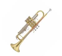 trompeta instrumento musical profesional Trompeta Profesional En Si Bemol Instrumento De Trompeta Dorado Lacado Las Notas Altas Y Bajas Son Transparentes
