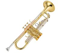 trompeta instrumento musical profesional Trompeta Sib Hecha En Japón Trompeta Profesional Chapada En Plata De Latón Plano En Si Con Estuche De Cuero Acero Inoxidable