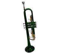 trompeta instrumento musical profesional Trompeta Verde Plana B Trompeta De Latón Con Llave Dorada Colorida Con Boquilla Guantes Correa Accesorios De Válvula De Presión