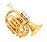 Trompeta Instrumento Musical Trompeta De Latón Profesional Cuerpo De Latón Lacado En Oro Tono De Trompeta De Bolsillo En Sib