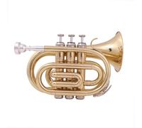Trompeta Instrumento Musical Trompeta Portátil B Trompeta De Palma Plana Cornet De Bolsillo Instrumento De Latón