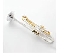 Trompeta Instrumentos De Trompeta Bb Superficie Instrumento De Latón Profesional Chapado En Plata Dorada