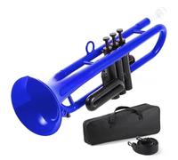Trompeta Laton Professional BB Flat Instrumento Musical De Trompeta Plástico Adecuado Para Principiantes Adultos Que Tocan Profesionalmente En La TonalidadB(4)