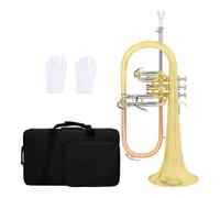 Trompeta Lista Para Concierto Proyección Clara Instrumento De Latón Para Estudiantes Textura De Latón Adecuado Para Tocar Individualmente O En Grupo Cómoda Tecla Fliscorno