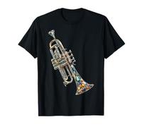 Trompeta Música Instrumento Motivo Arte Trompeta Camiseta