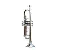 Trompeta Niquelada Instrumento De Trompeta En Si Bemol Para Principiantes Para Tocar La Trompeta Laca Niquelada En Oro(Color:Nickel plated)