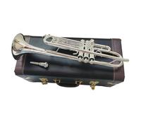 Trompeta Para Adultos Instrumento B Trompeta Plana Trompeta Plateada Musical Para Tocar Trompeta De Latón De Calidad Profesional