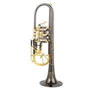Trompeta Para Adultos Trompeta Bb Tipo Válvula Giratoria Latón Plano Níquel Negro Oro Trompeta Profesional Instrumentos Musicales Con Estuche De Cuero