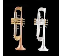 Trompeta Para Adultos Trompeta Bb Trompeta Plateada Lacada En Oro Instrumentos Musicales De Latón Trompeta De Tipo Compuesto