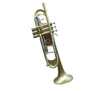 Trompeta Para Adultos Trompeta Bc TR-197GS Trompeta Chapada En Plata Instrumento Musical Pequeño De Latón Trompeta Profesional(Gold)