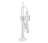 Trompeta Para Adultos Trompeta Plana Clásica Bb B Material De Latón Trompeta Blanca Instrumento De Viento Profesional Con Accesorios