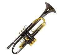 Trompeta Para Adultos Trompeta Profesional De Instrumentos De Latón En Sib Color Negro Níquel Y Oro