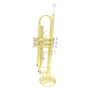 Trompeta Para Adultos Trompeta Si Bemol Si Bemol Instrumento De Viento Metal Trompeta Con Estuche Correa Accesorios Para Instrumentos Musicales(Gold)