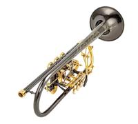 Trompeta Para Adultos Válvula Rotativa De Trompeta En Si Bemol, Tipo Si Bemol Llave Plana De Latón Instrumentos Musicales De Trompeta Profesionales