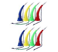 Trompeta para hacer ruido con bocina, partido de fútbol de plástico, trompeta que anima, Color aleatorio, 8 Uds., partido de plástico