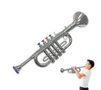 Trompeta para niños - Instrumento Musical Preescolar, Juguete de Cuerno de Cuatro | Accesorio Musical de simulación Ligero con Botones Coloridos para niños Que aprenden educación y entretenimien