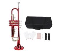 Trompeta para Principiantes Ni Brass Bb Trompeta Orquesta Instrumento Musical con Estuche de Transporte Kit de Limpieza Boquilla para Músicos