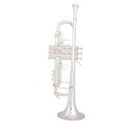 Trompeta Para Principiantes Trompeta Pequeña Plateada, Tubo Bb, Instrumento Plano, Latón Para Principiantes