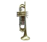 Trompeta Para Principiantes Trompeta Profesional Bb Tune Superficie Chapada En Oro Latón Instrumentos Musicales Profesionales Con Estuche(G)