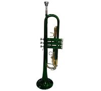 Trompeta Para Principiantes Trompeta Verde Plana Bb B Trompeta De Latón Con Llave Dorada Colorida Con Guantes Correa Accesorios De Válvula De Presión