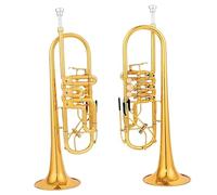 Trompeta Para Principiantes Válvula Giratoria De Trompeta Bb Instrumento Profesional De Trompeta Con Llave Plana De Latón Dorado Tipo B