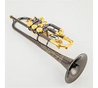 Trompeta Para Principiantes Válvula Giratoria De Trompeta Bb Tipo B Llave Plana De Latón Plana Instrumentos Musicales Profesionales De Trompeta C(C)