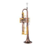 Trompeta Pequeña Bb, Instrumentos Musicales Profesionales Con Llave Dorada Y Bronce Rojo, Con Estuche