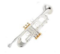 Trompeta Pequeña Bb, Instrumentos Musicales Profesionales Con Llave Dorada Y Plateada, Con Estuche