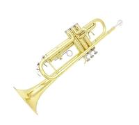 Trompeta Plana Profesional Bb B, Instrumento De Viento Musical De Material DE LATÓN Con Guantes, Funda Con Correa De Tela
