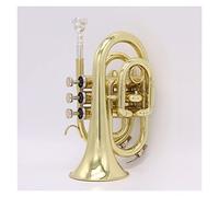 Trompeta principiante B-Flat Three-Tone Trumpet Mini Palm Number Number Tocando Pruebe Professional Band Trompeta Latón