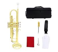 Trompeta principiante B Plana Trompeta De Oro Trompeta Trompeta Importada De Latón Trompeta Instrumento Musical Trompeta Latón (Color : Gold)
