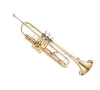 Trompeta Principiante Instrumento De Trompeta En Clave B Con Cuerpo De Latón Lacado En Oro Adecuado Para Principiantes Y Profesionales.