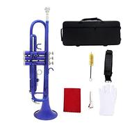 Trompeta principiante Trompeta BB B Plana Trompeta Instrumento De Latón Profesional Trompeta Latón (Color : Blue)