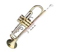 Trompeta Principiante Trompeta De Bronce Dorado Con Llave En Si Bemol Instrumento De Interpretación Musical Profesional Nivel Maestro.