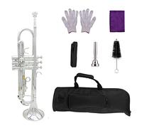 Trompeta principiante Trompeta De Latón BB Estándar Con Correas De Caja Fuerte Guantes De Boquilla Limpieza De Guantes Para Estudiantes Principiantes Trompeta Latón (Color : 12)