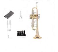 Trompeta principiante Trompeta Tri-Phone BB B Banda Plana Orquesta Rendimiento Trompeta Latón